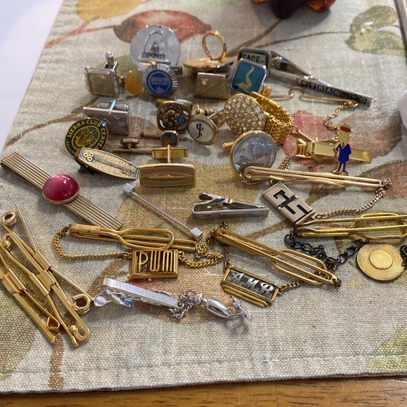 craft lot of single cuff links and tie clasp - Picture 2 of 3